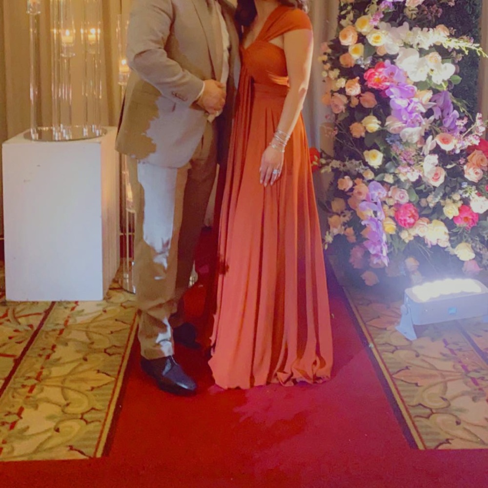 Beautiful dark orange color dress in very excellent condition